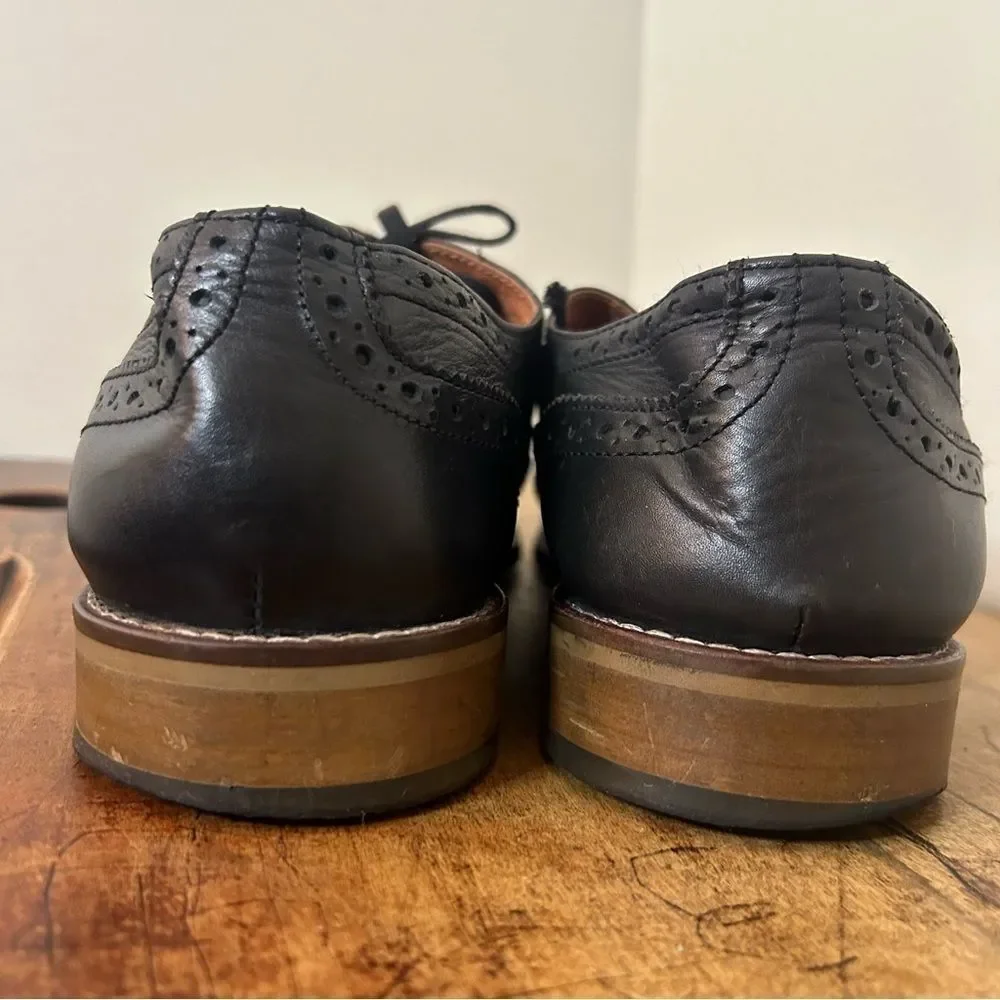Stafford Black Leather Oxford Dress Shoes Men’s 11 see INFO